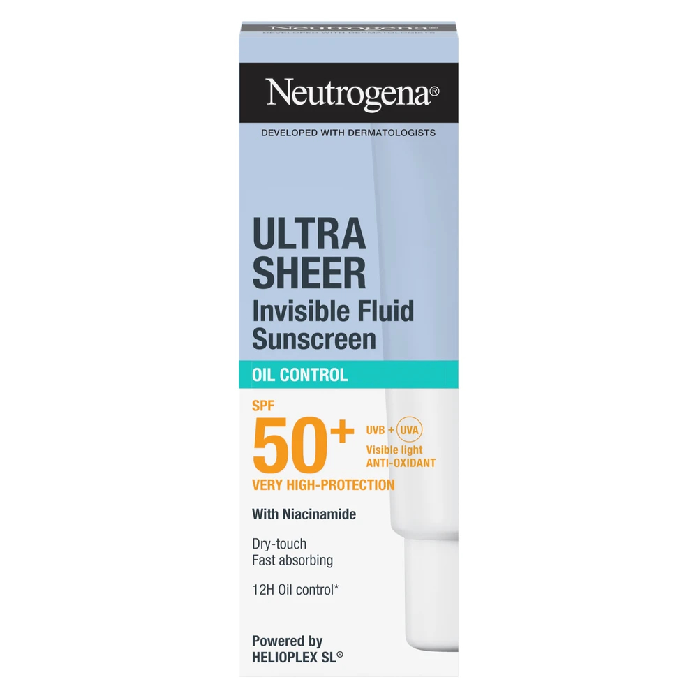 Neutrogena Ultra Sheer Oil Control, nevidni vlažilni fluid za zaščito pred soncem - ZF50+ (50 ml)