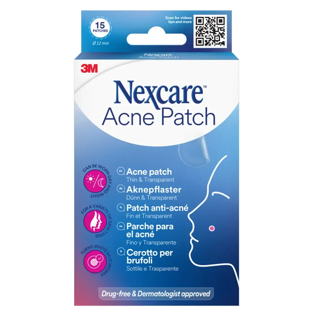 Nexcare Acne Patch, obliži za akne (15 obližev)