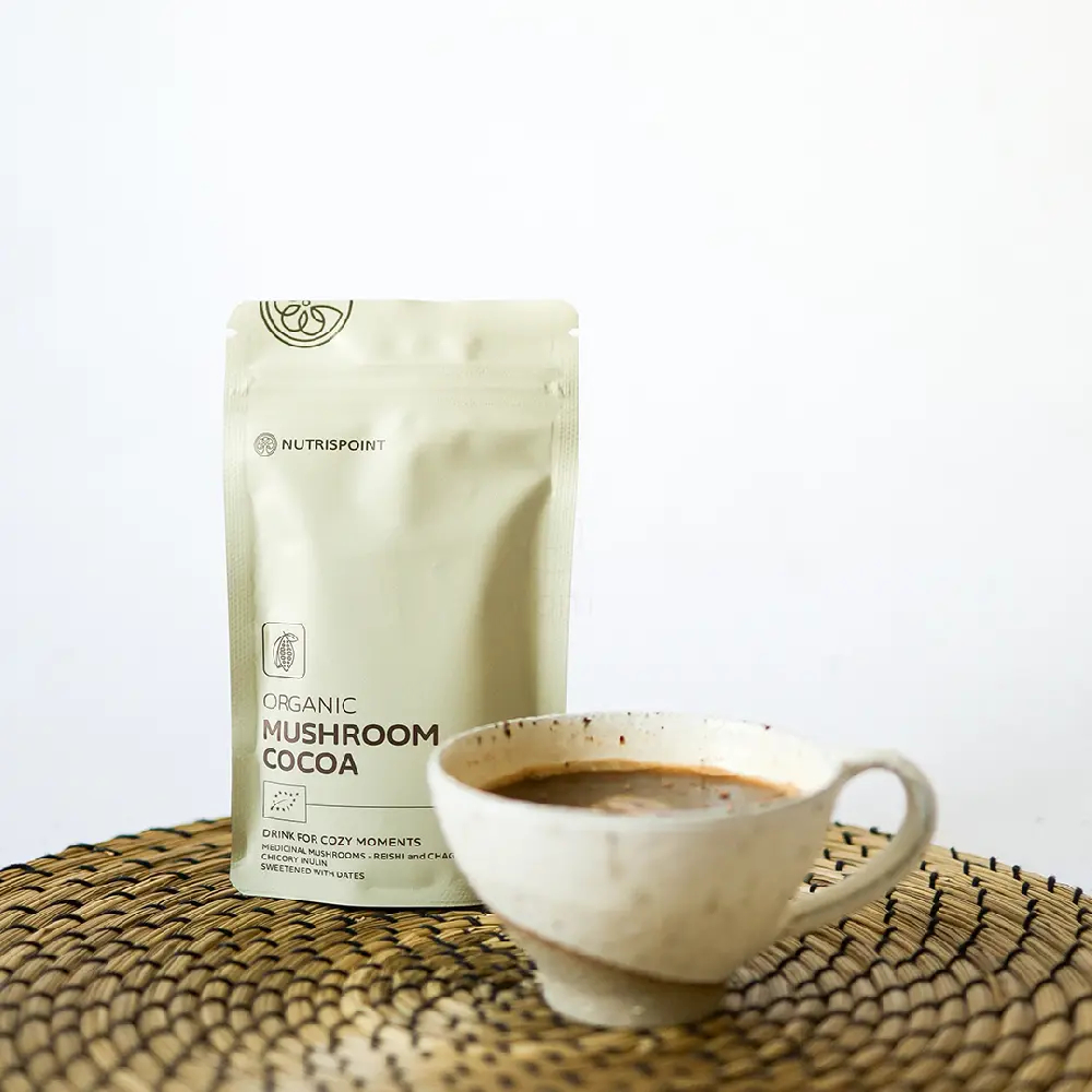 Nutrispoint Organic Mushroom Cocoa, ekološki kakav z gobami v prahu (70 g)