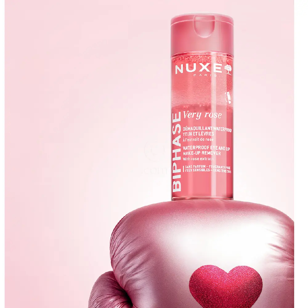 Nuxe Very Rose Biphase, dvofazni odstranjevalec ličil za oči in ustnice (100 ml)
