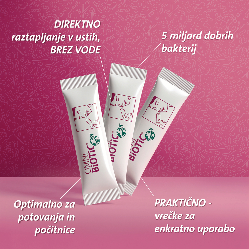 OMNi-BiOTiC Travel Direkt, prašek - vrečke (28 x 1,2 g)