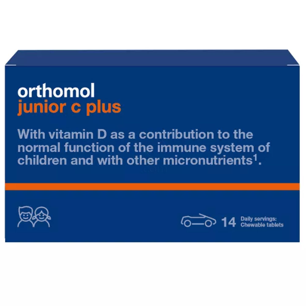 Orthomol Junior C plus, žvečljive tablete - mix okusov (42 tablet)