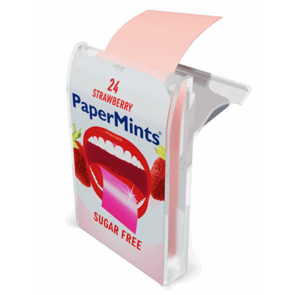 Papermints, osvežilni lističi z okusom jagode (24 lističev)