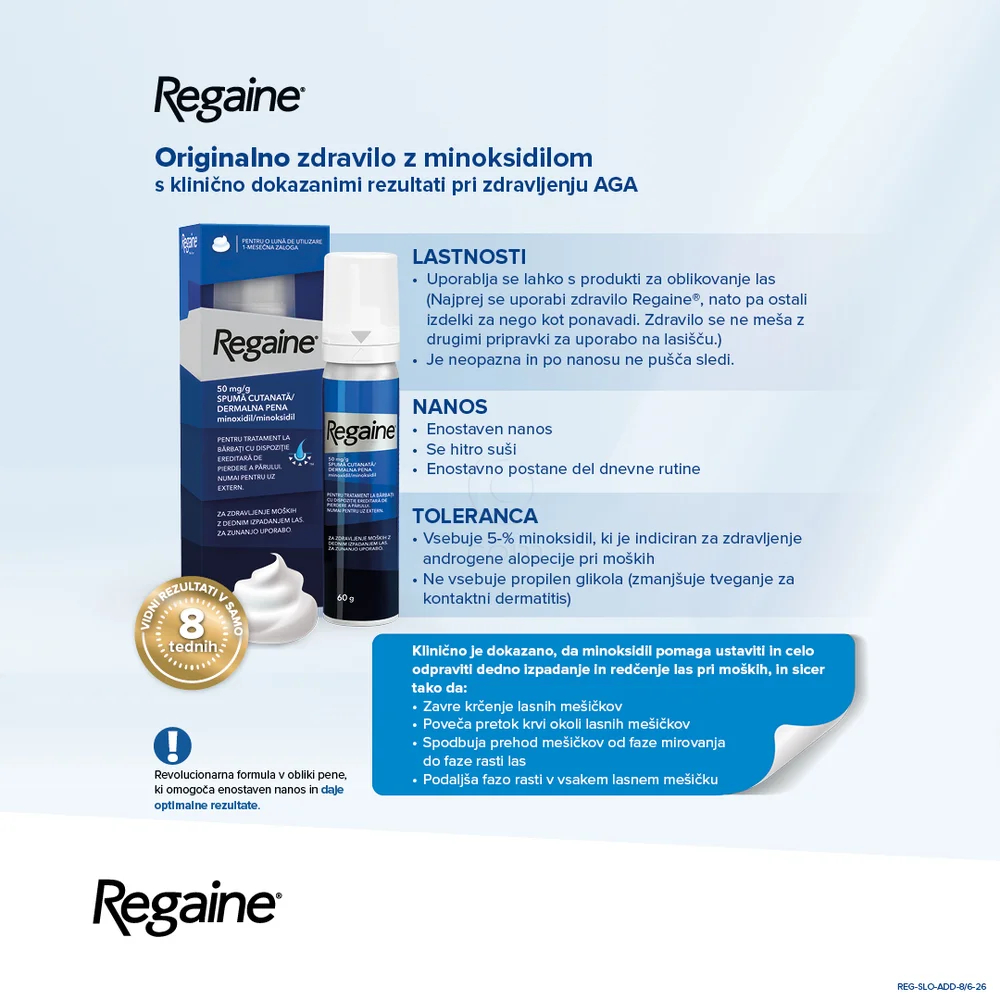 Regaine 50 mg/g, dermalna pena (60 g)