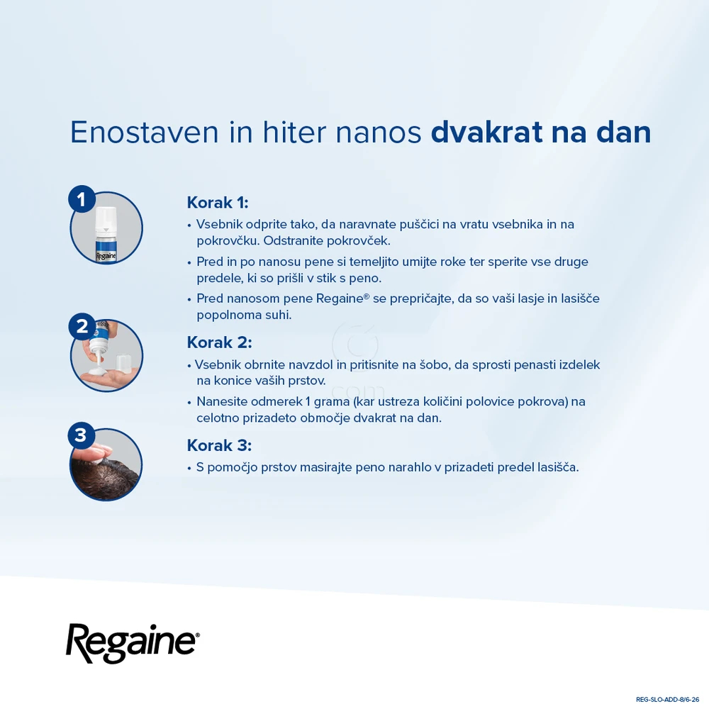 Regaine 50 mg/g, dermalna pena (60 g)