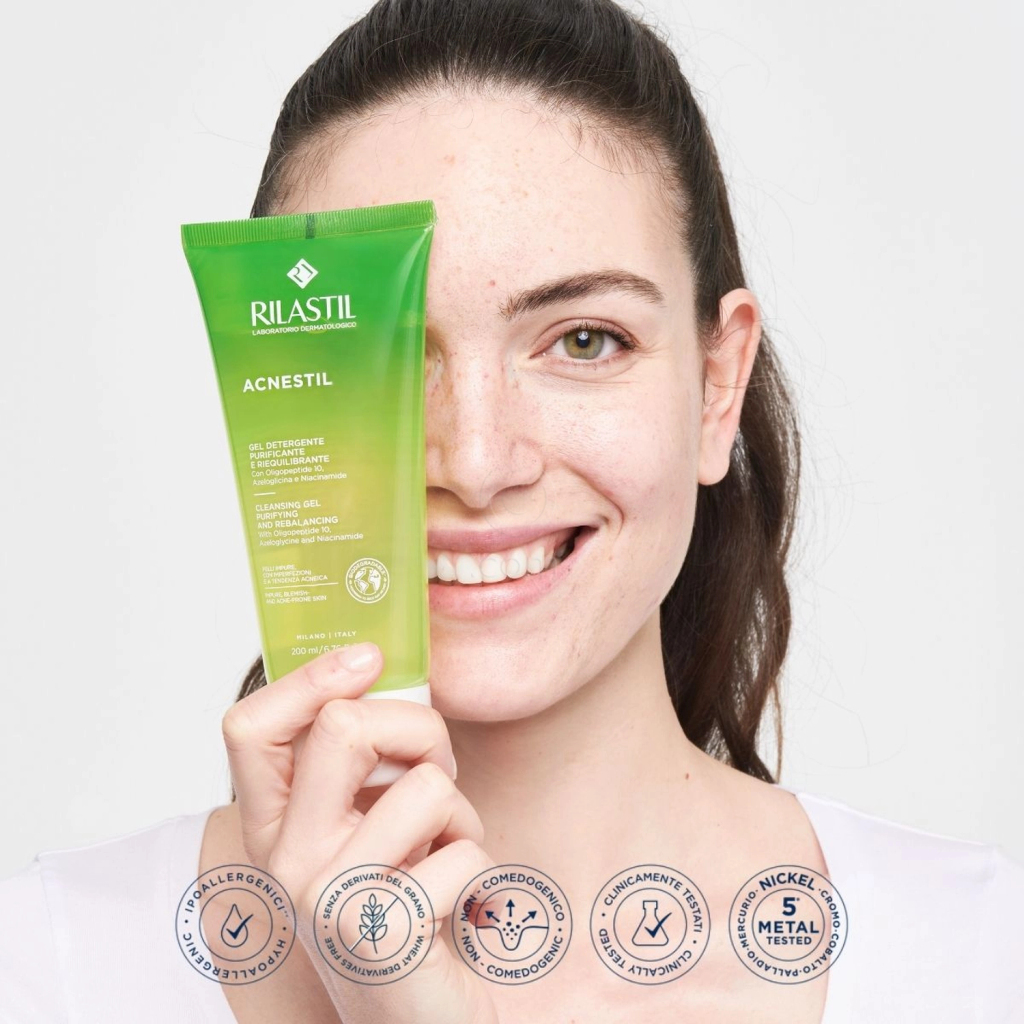 Rilastil Acnestil, čistilni gel (200 ml)