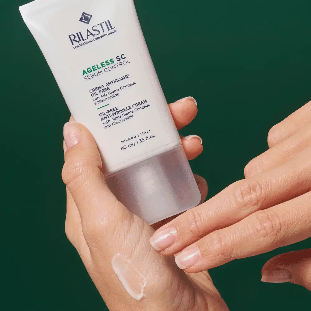 Rilastil Ageless SC, krema proti gubam za mešano in mastno kožo (40 ml)