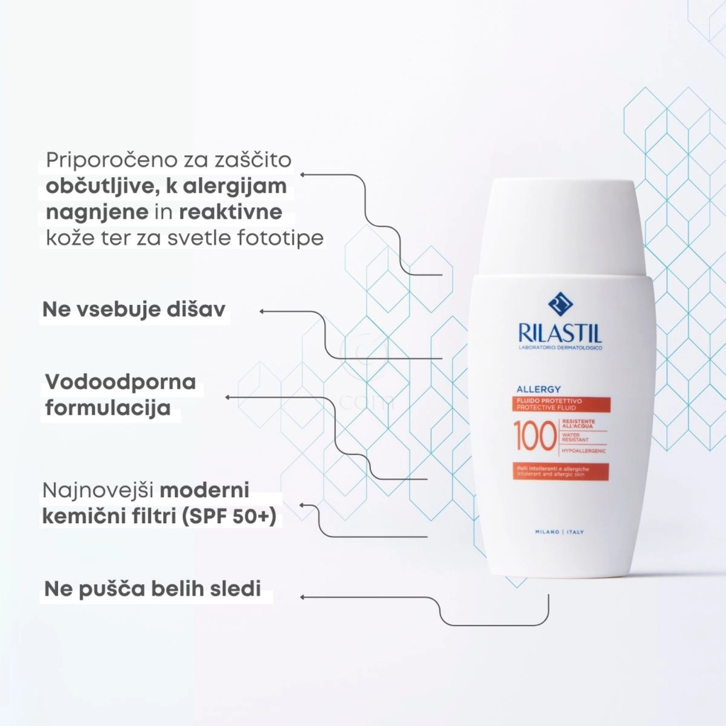 Rilastil Allergy, zaščitni fluid - ZF50+ (50 ml)