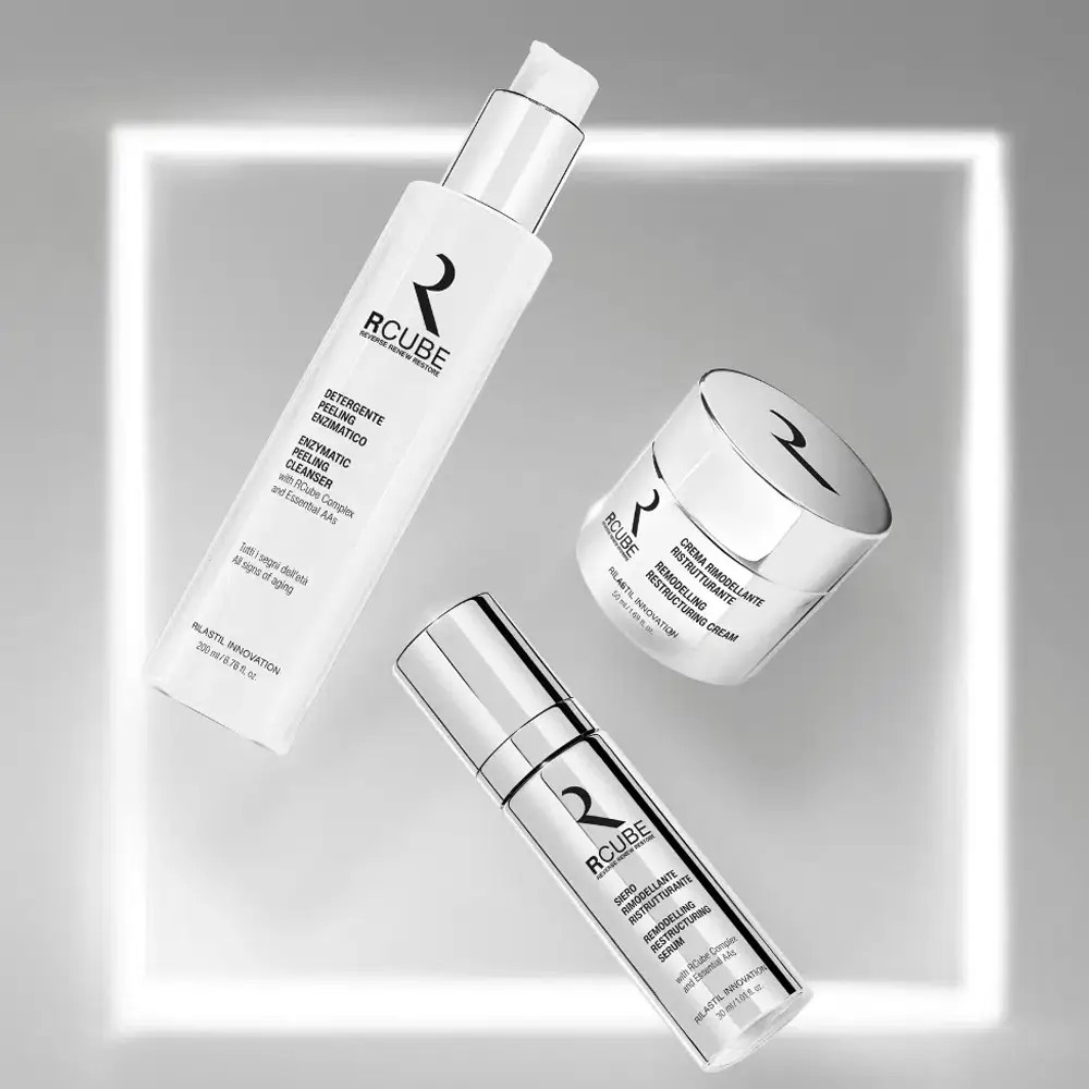 Rilastil RCube, encimiski čistilni piling (200 ml)