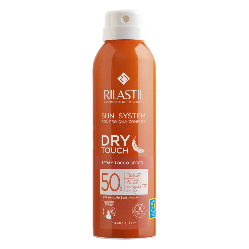 Rilastil Sun System Dry Touch, sprej za zaščito pred soncem ZF50 (200 ml)