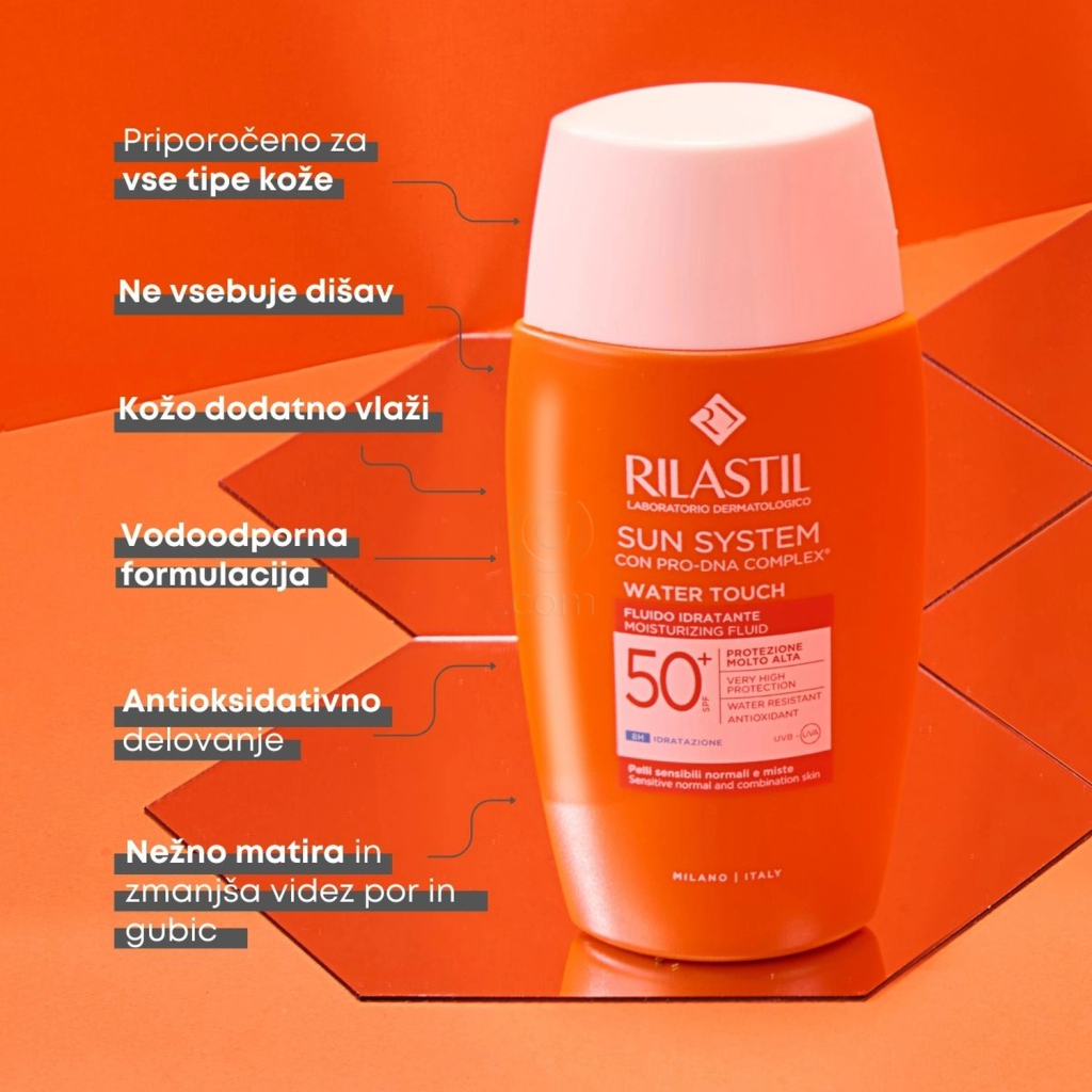 Rilastil Sun System Water Touch, lahek fluid za zaščito pred soncem - ZF50+ (50 ml)