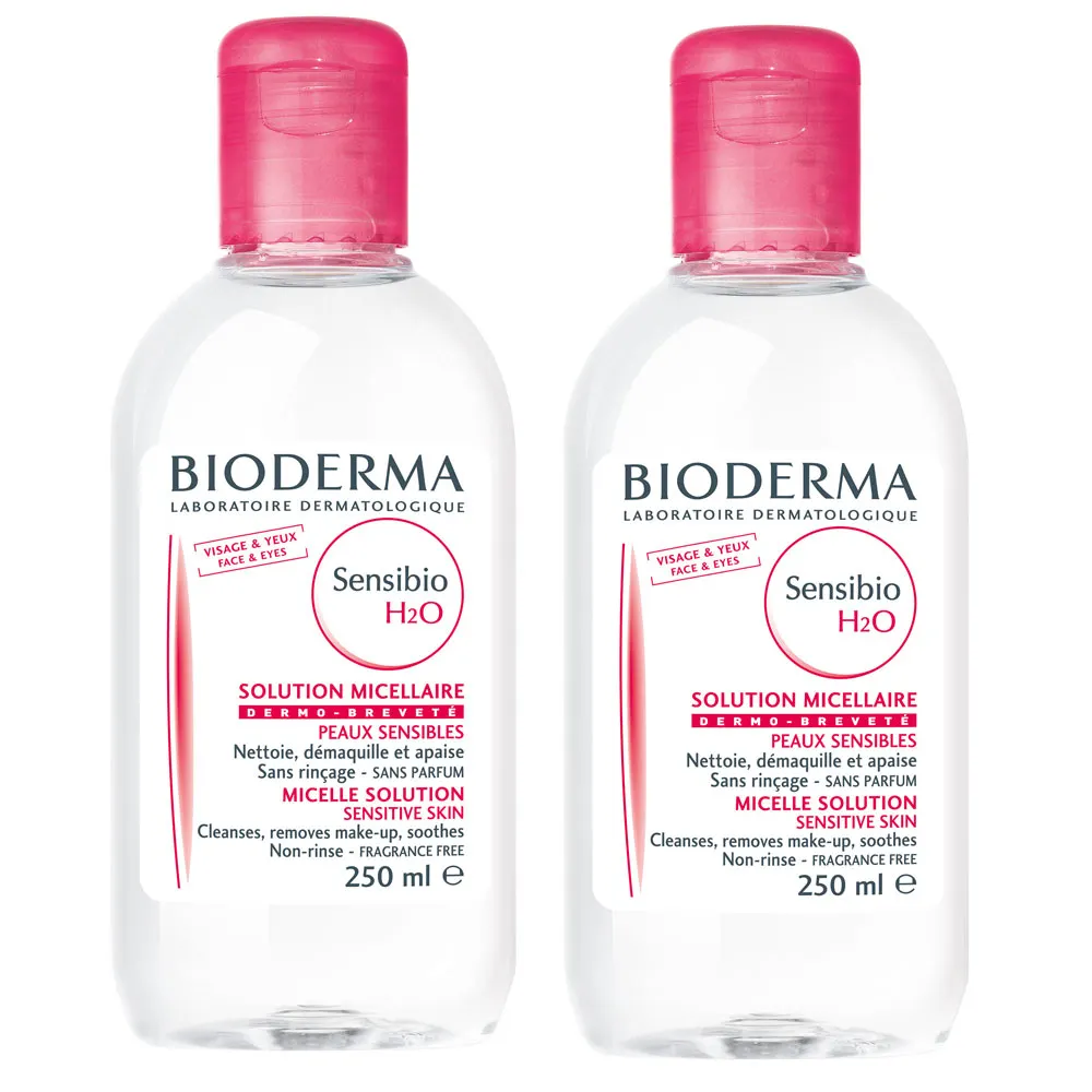 Bioderma Sensibio H2O, micelarni losjon za čiščenje - paket (2 x 250 ml)