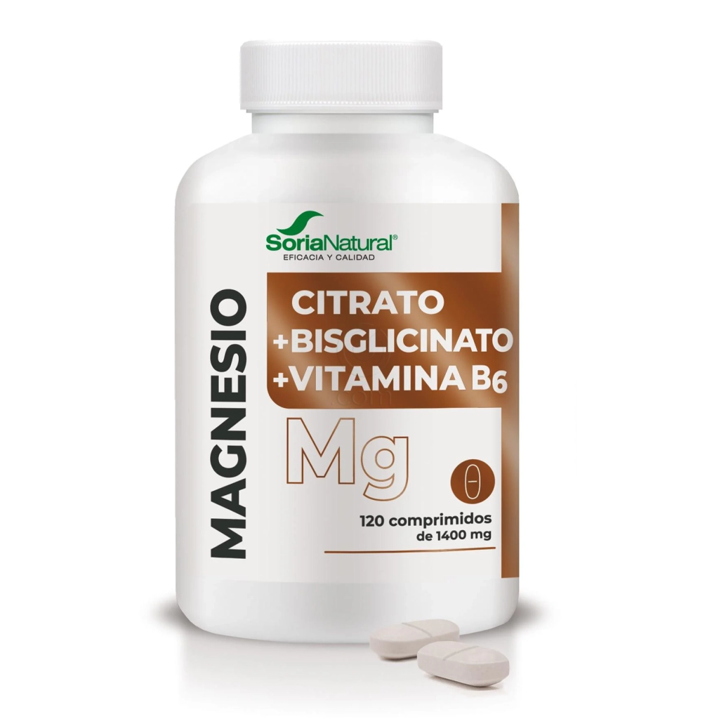 Soria Natural Magnezij bisglicinat in citrat + Vitamin B6, tablete (120 tablet)