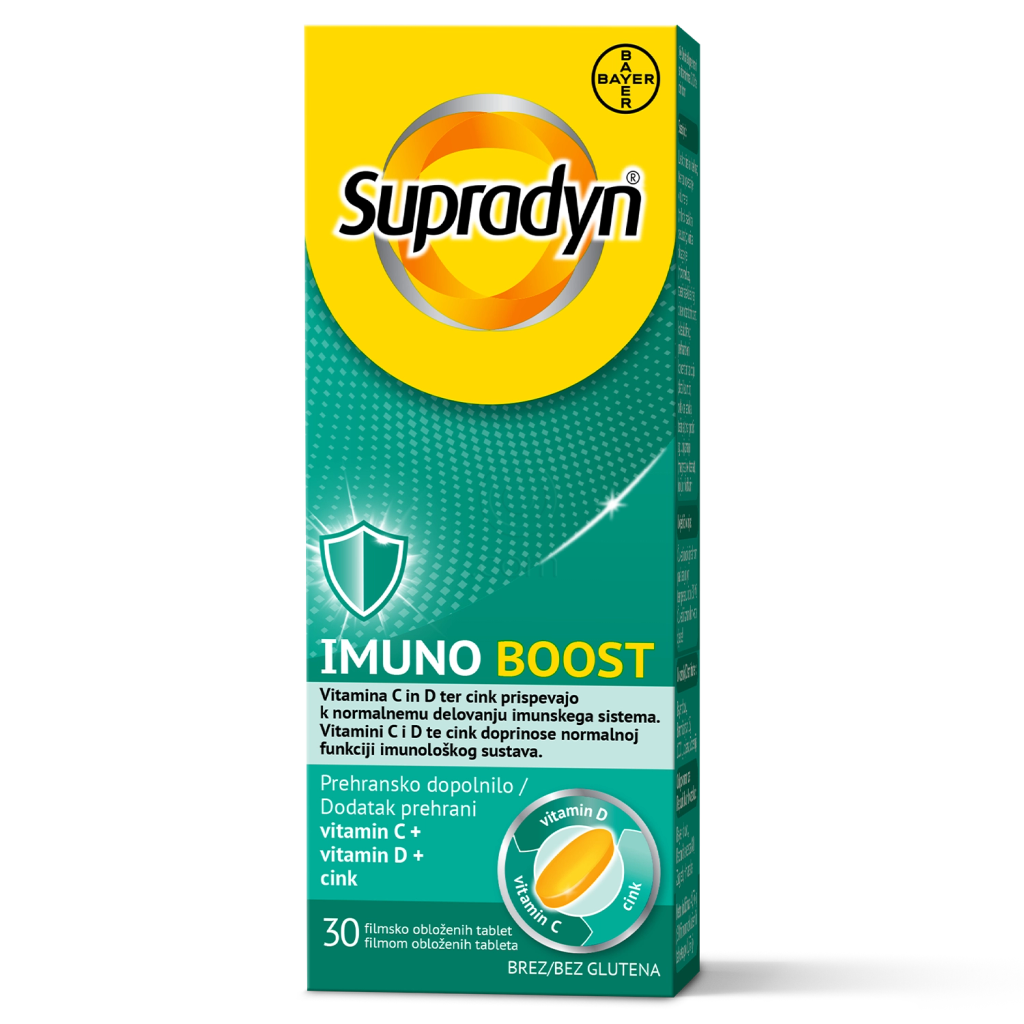 Supradyn Imuno Boost Vitamin C+D in Cink, filmsko obložene tablete (30 tablet)