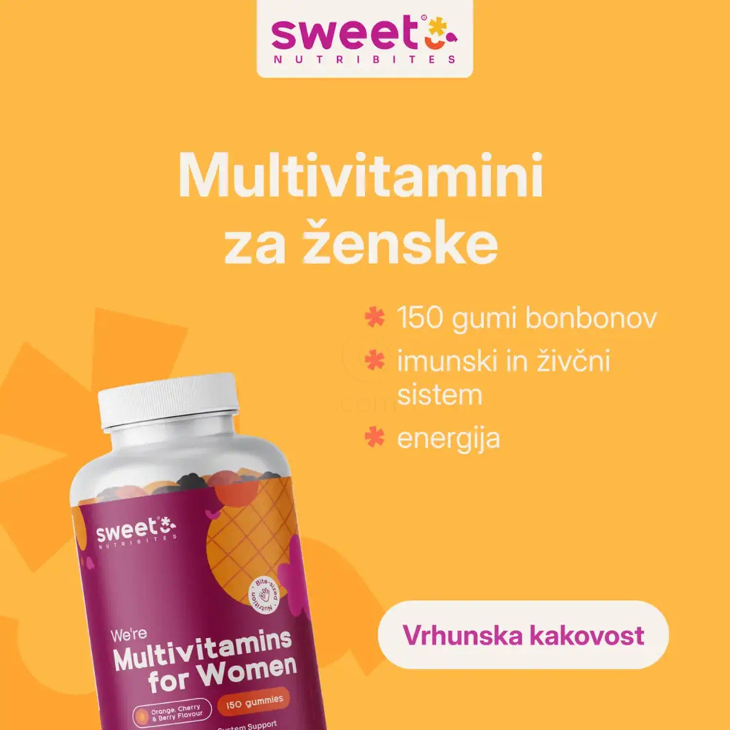Sweet Nutribites Multivitamini za ženske, gumi bonboni (150 gumi bonbonov)