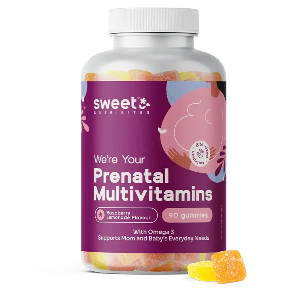 Sweet Nutribites Prenatalni multivitamini + omega-3, gumijasti bonboni (90 bonbonov)