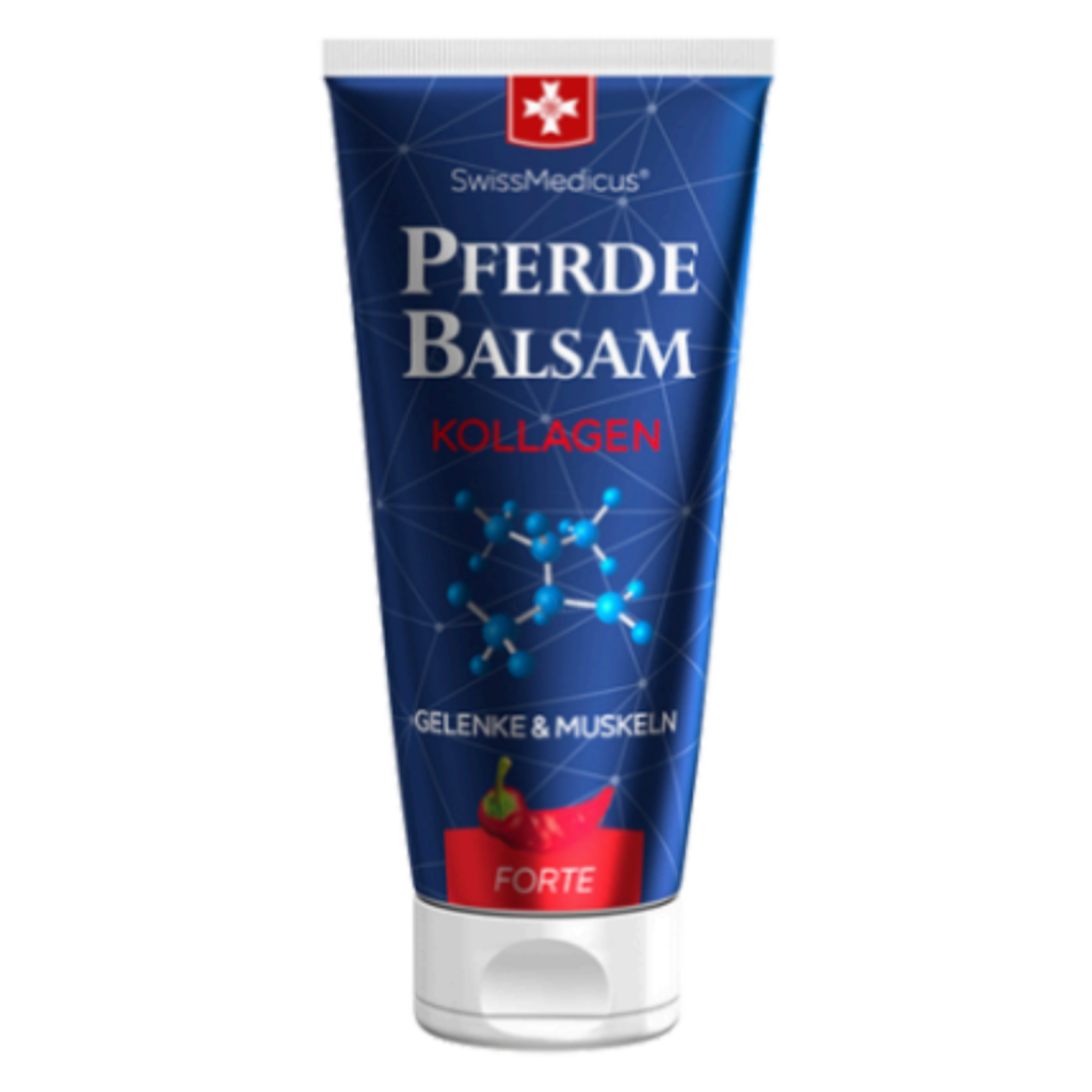Swissmedicus, konjski balzam s kolagenom - grelni zeliščni balzam za masažo (200 ml)