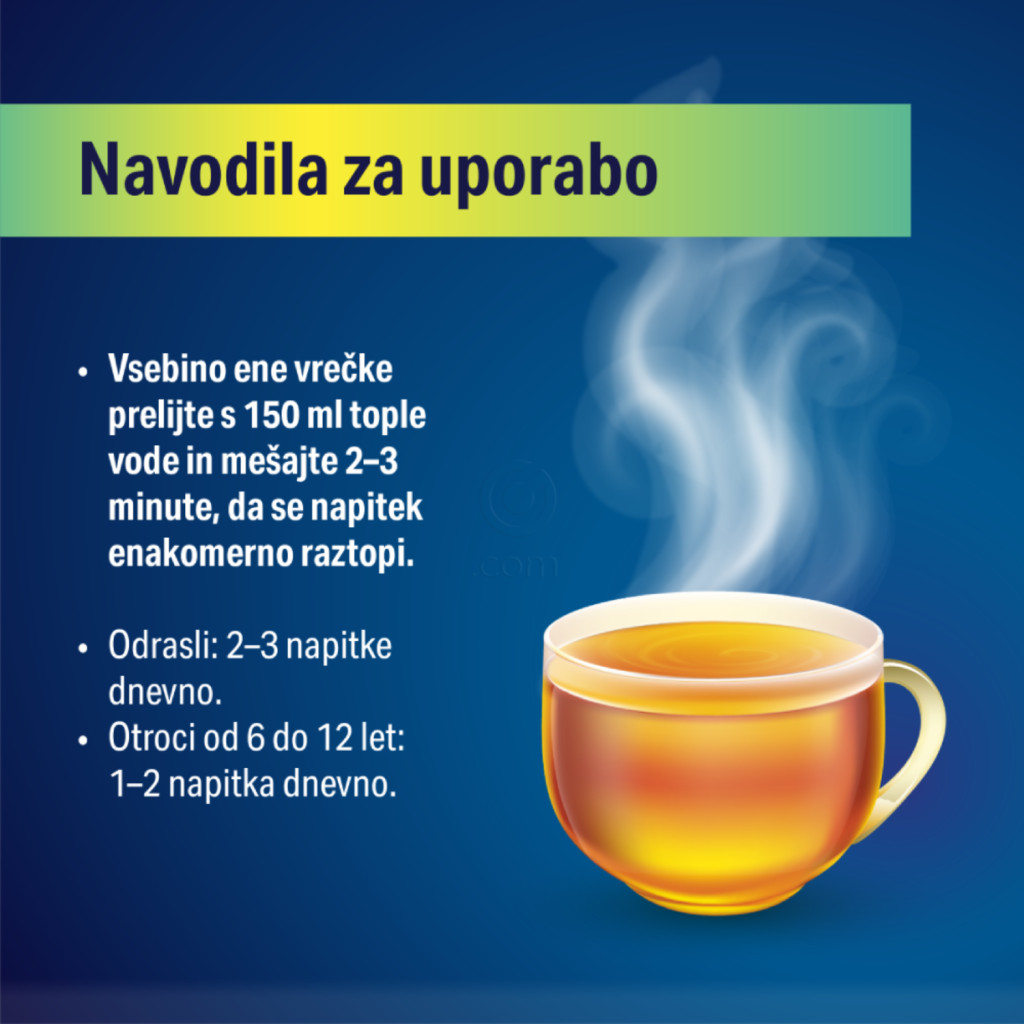 SWP FluEND Extreme Hot Drink, prašek za pripravo napitka (10 vrečk)
