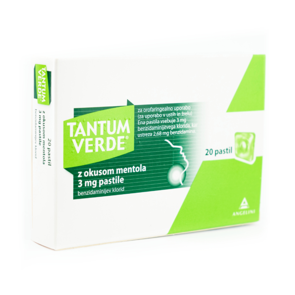 Tantum Verde z okusom mentola 3 mg, pastile (20 pastil)