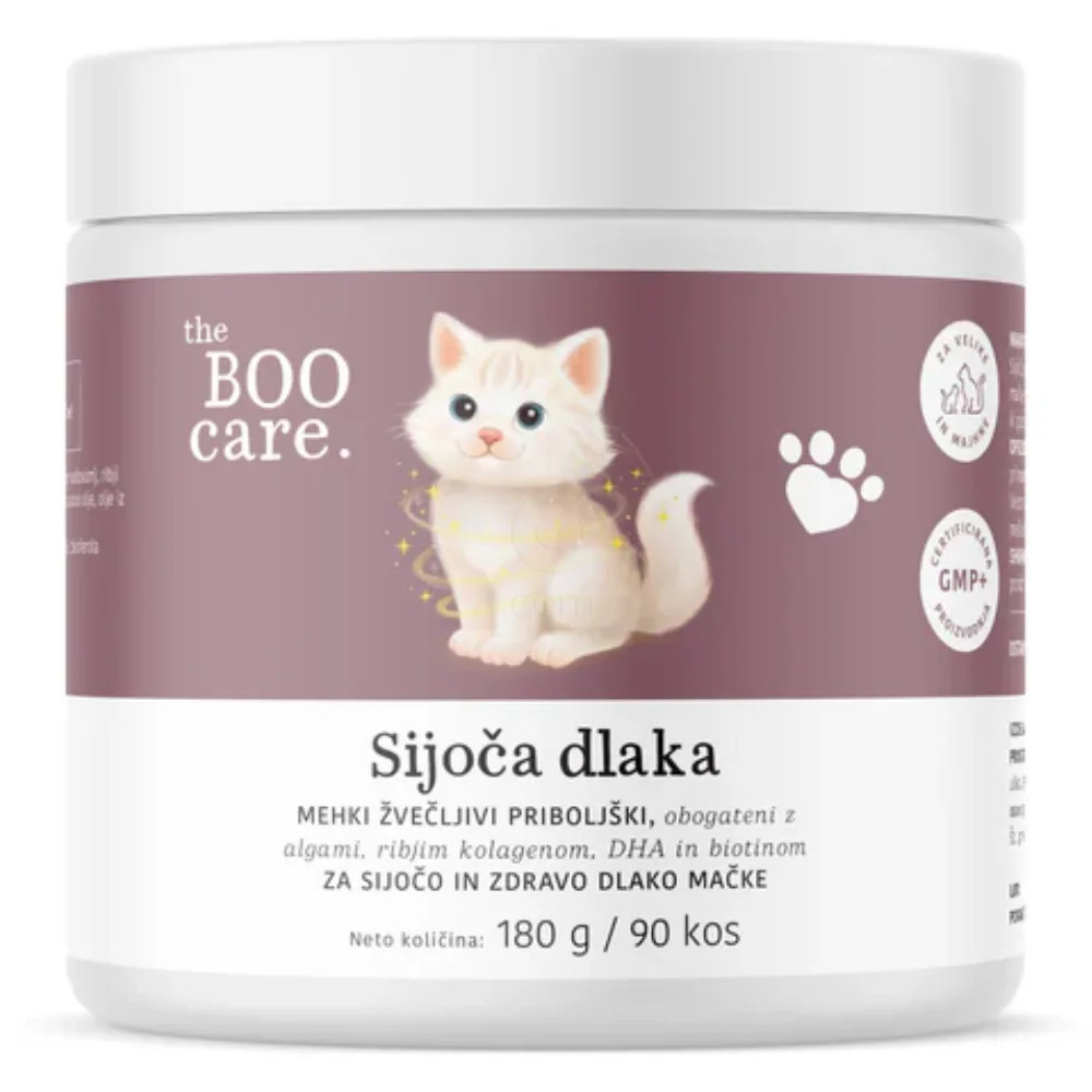 The BOO Care, dopolnilna krmna mešanica za za mačke - sijoča dlaka (90 priboljškov)