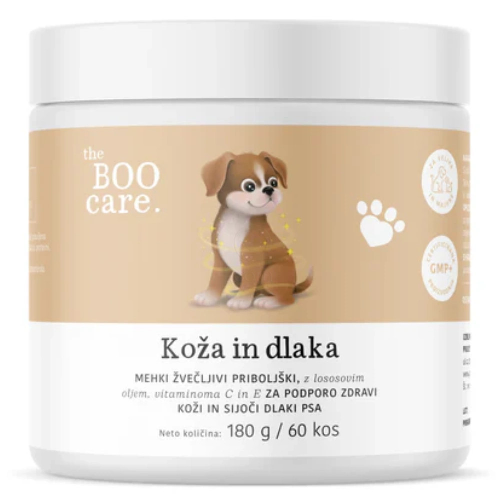 The BOO Care, dopolnilna krmna mešanica za pse - koža in dlaka (60 priboljškov)