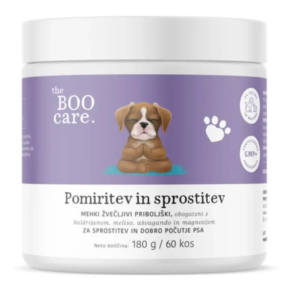 The BOO Care, dopolnilna krmna mešanica za pse - pomiritev in sprostitev (60 priboljškov)