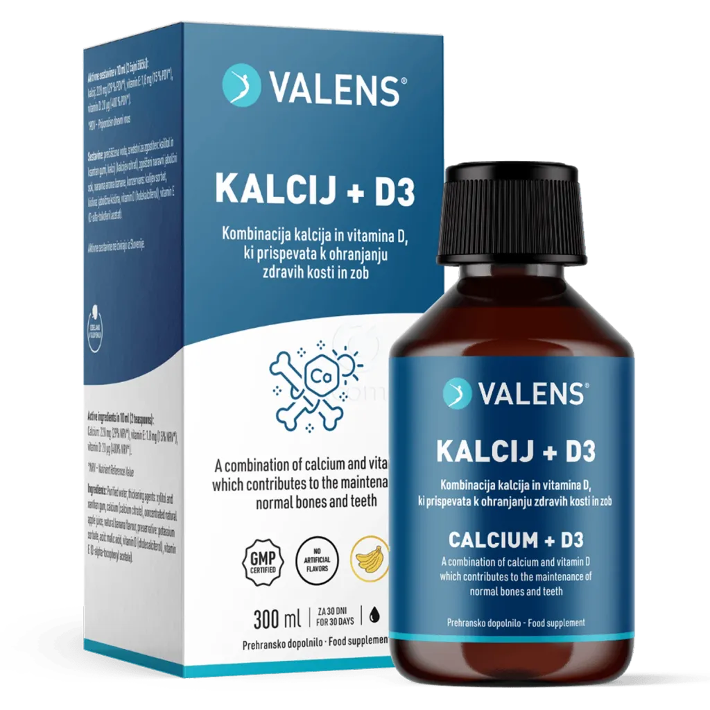 Valens Kalcij + D3, tekočina (300 ml)