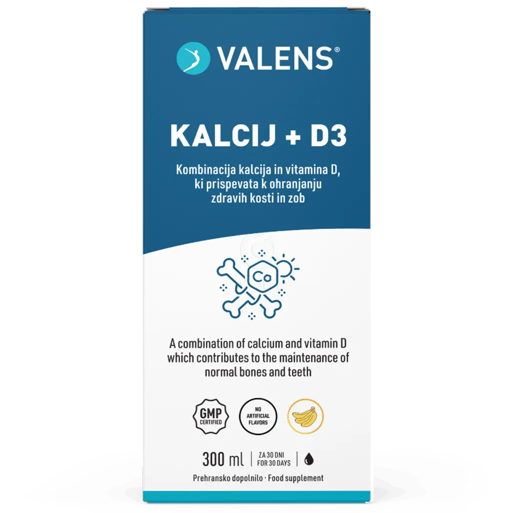 Valens Kalcij + D3, tekočina (300 ml)