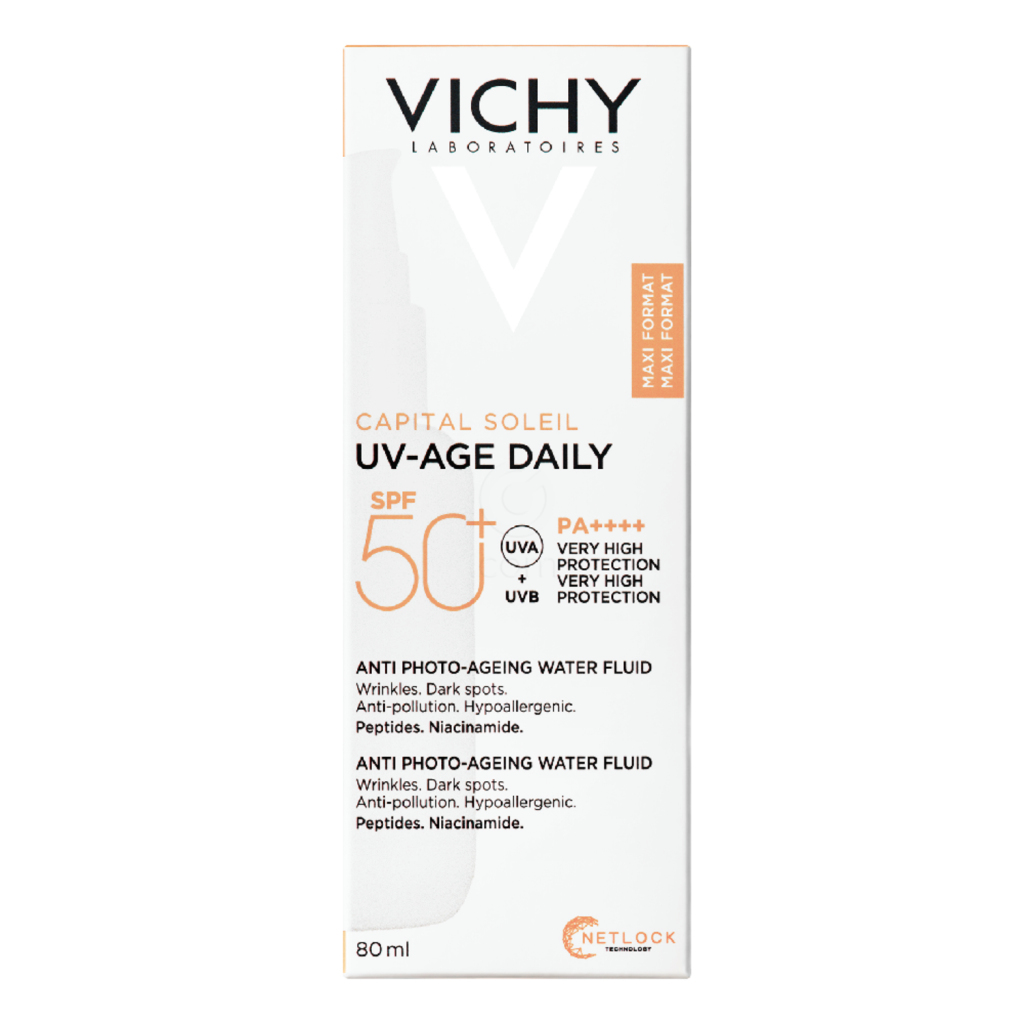 Vichy Capital Soleil, UV-AGE neobarvan dnevni fluid za obraz - ZF50+ (80 ml)