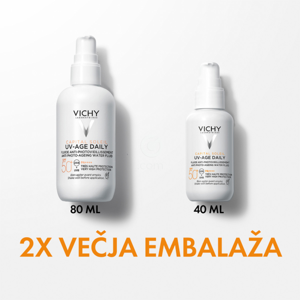 Vichy Capital Soleil, UV-AGE neobarvan dnevni fluid za obraz - ZF50+ (80 ml)