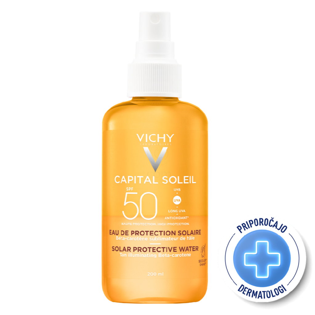Vichy Capital Soleil, Bronz vodica za poudarjen videz zagorele polti - ZF50 (200 ml)