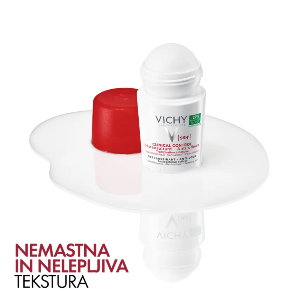 Vichy Clinical Control 96h Detranspirant, roll-on dezodorant proti neprijetnemu vonju (50 ml)