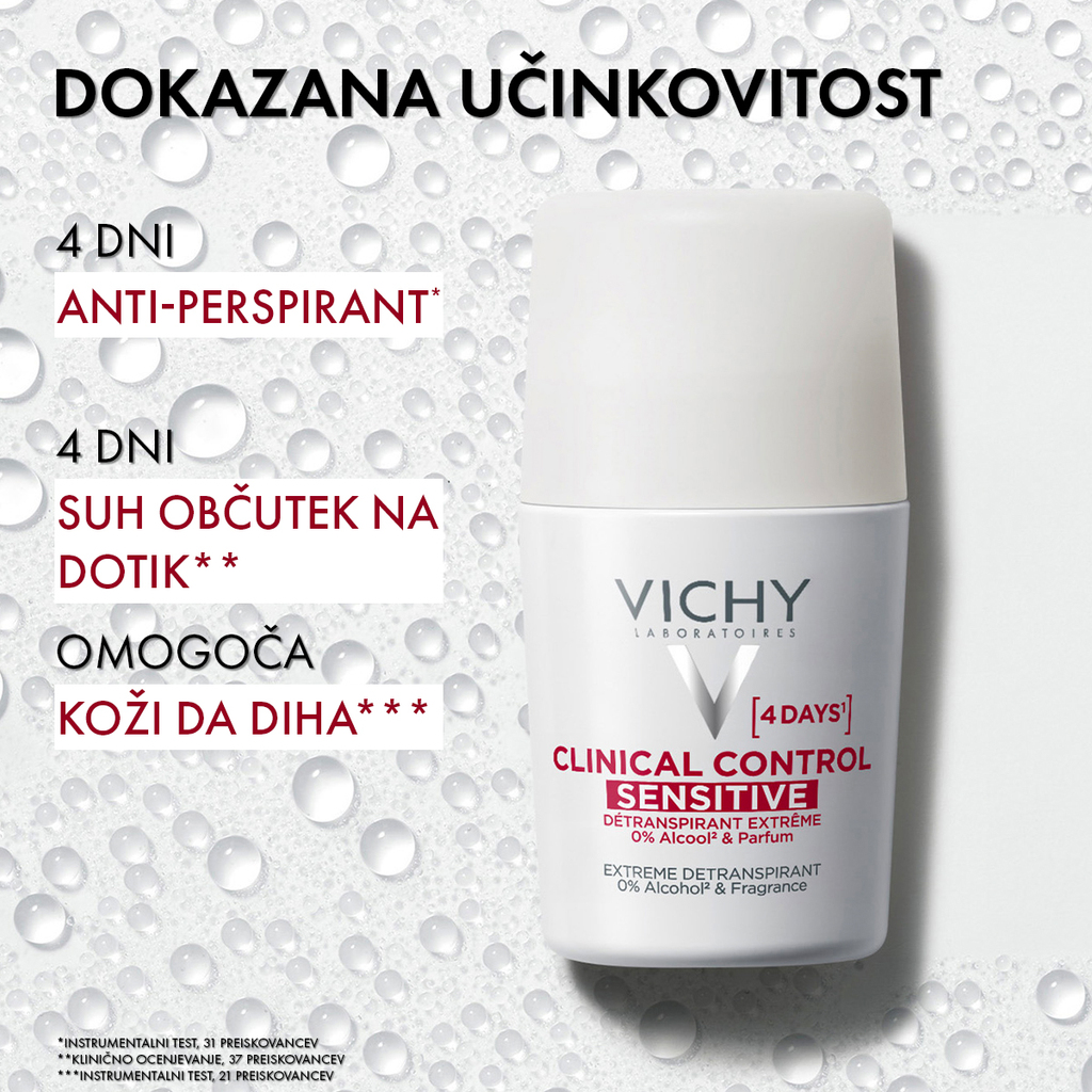 Vichy Clinical Control, antiperspirant za občutljivo kožo (50 ml)