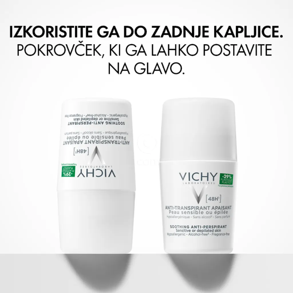 Vichy Deo, deodorant 48-urni antitranspirant za občutljivo in depilirano kožo (50 ml)