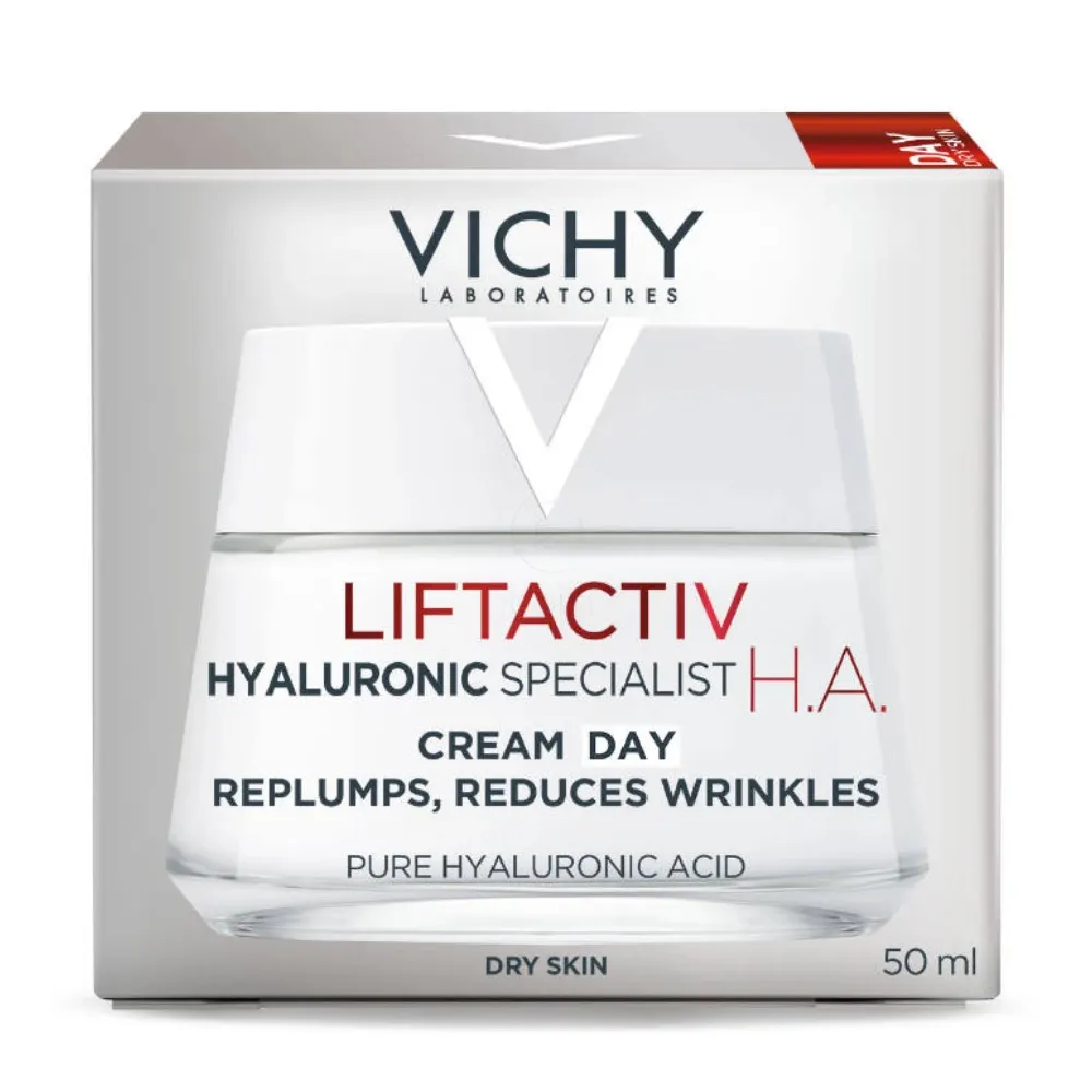 Vichy Liftactiv Hyaluronic Specialist H.A., dnevna krema za obraz za suho kožo proti znakom staranja (50 ml)