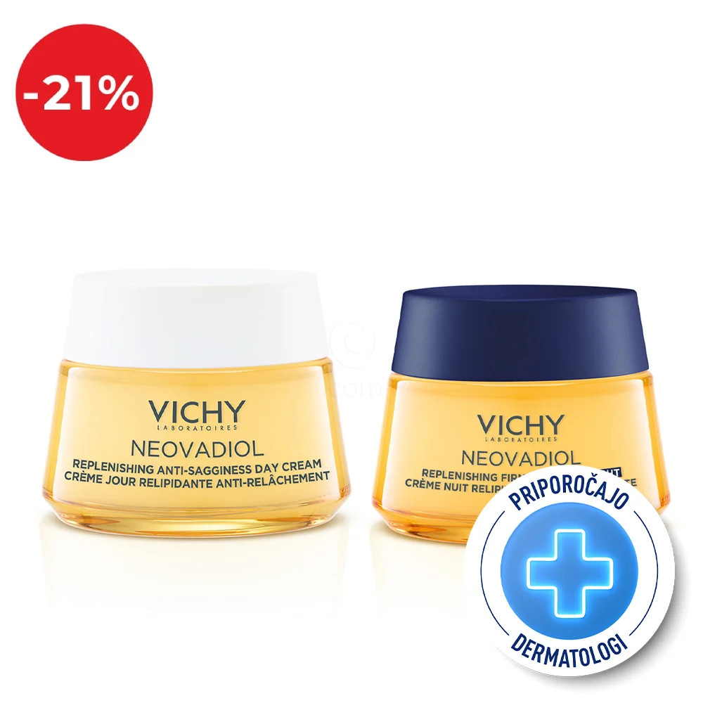 Vichy Neovadiol Magistral, protokol za obnovo polnosti zrele kože - dnevna in nočna nega (2 x 50 ml)