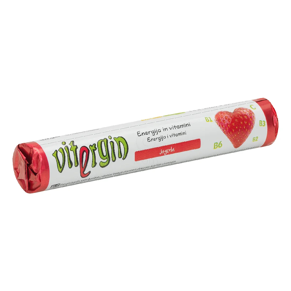 Vitergin, sadni bonbon z vitamini - jagoda (32 g)