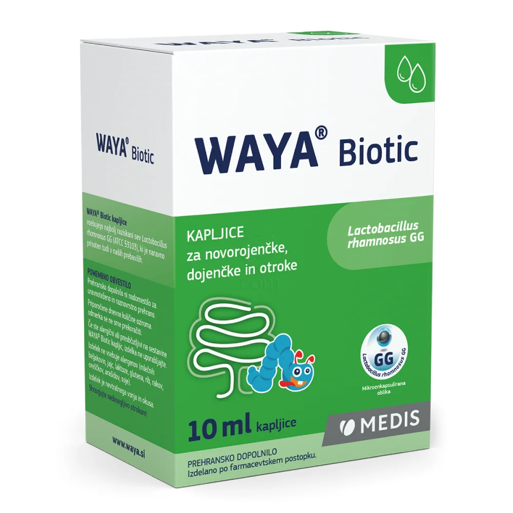 Waya Biotic, kapljice za novorojenčke, dojenčke in otroke (10 ml)