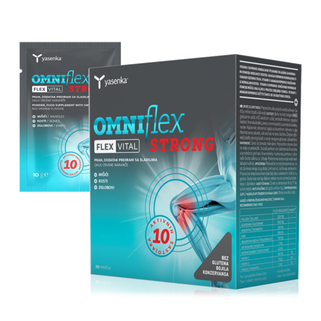 Yasenka Omniflex Flexvital Strong, prašek za pripravo napitka (20 vrečic)