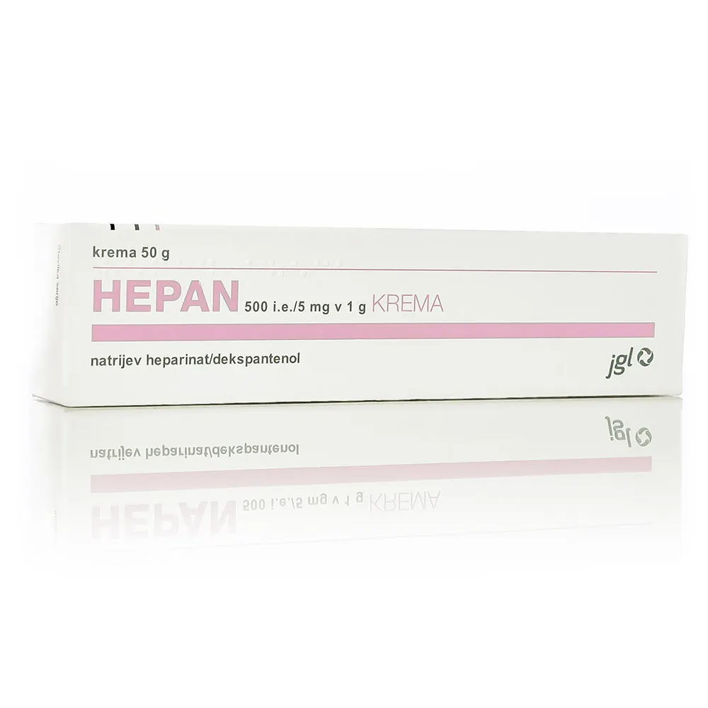 Hepan 500 i.e./5 mg v 1g, krema (50 g)