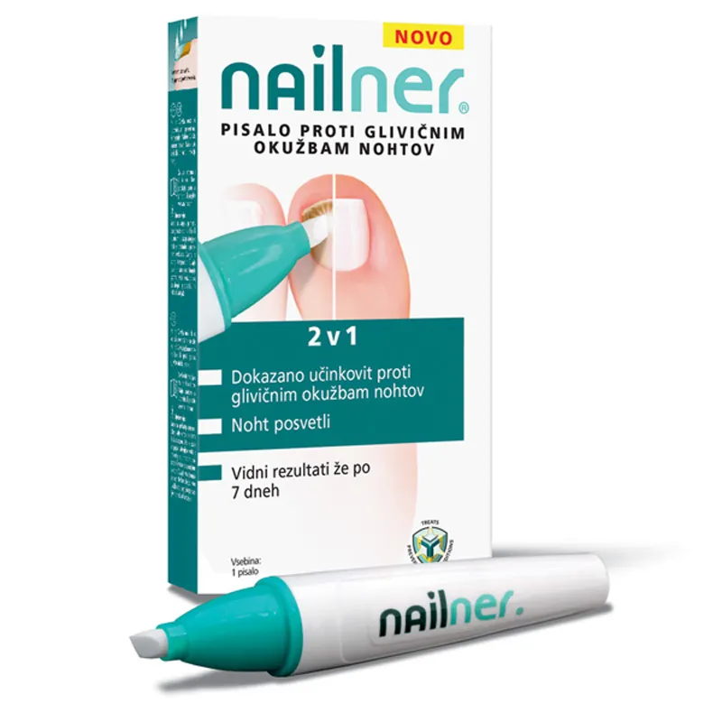 Nailner Pen 2v1, pisalo proti glivicam na nohtih
