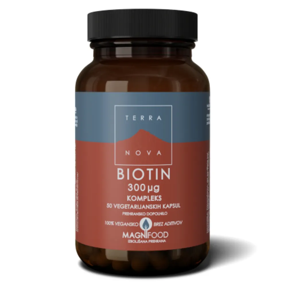 Terranova Biotin 300 μg kompleks, 50 kapsul