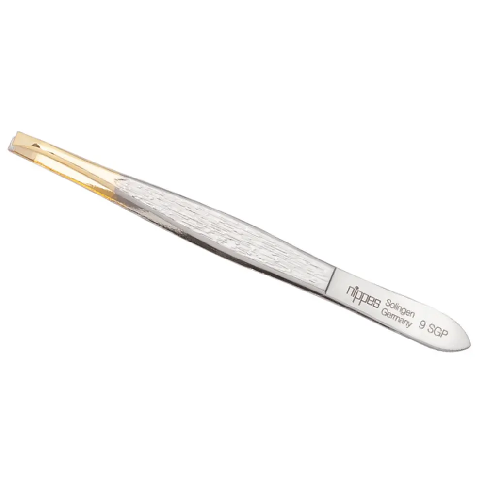 Nippes, pinceta z ravno pozlačeno konico (9G)