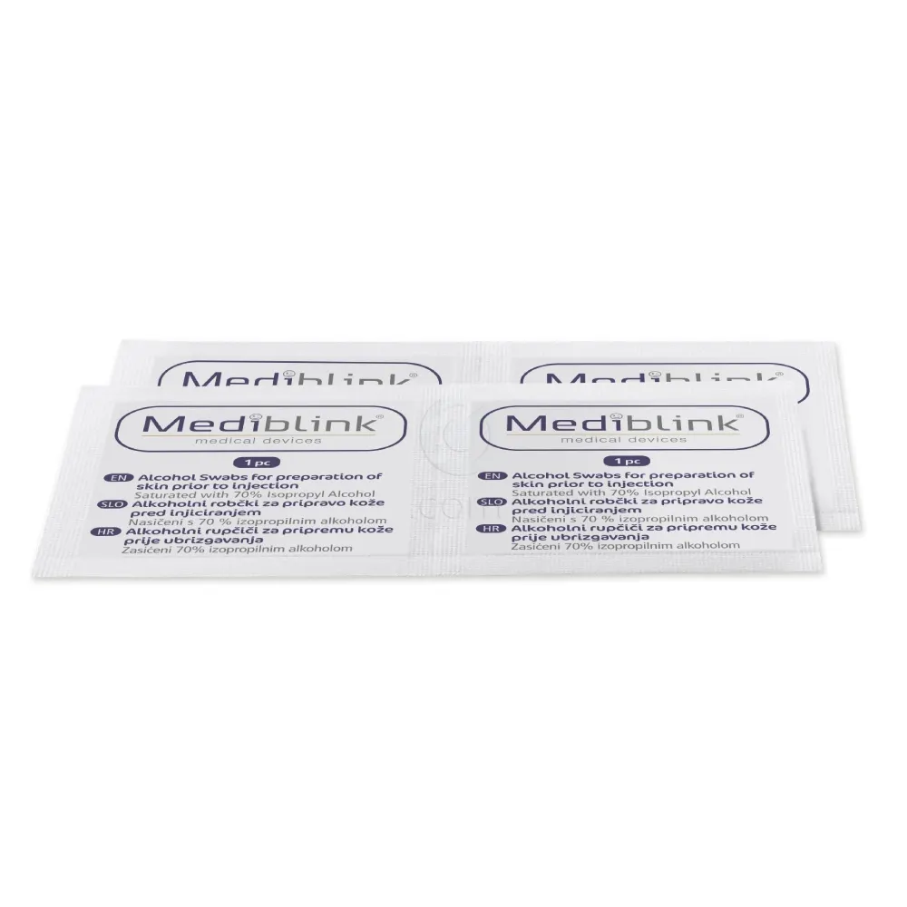 Mediblink M140, alkoholni robčki (100 robčkov)