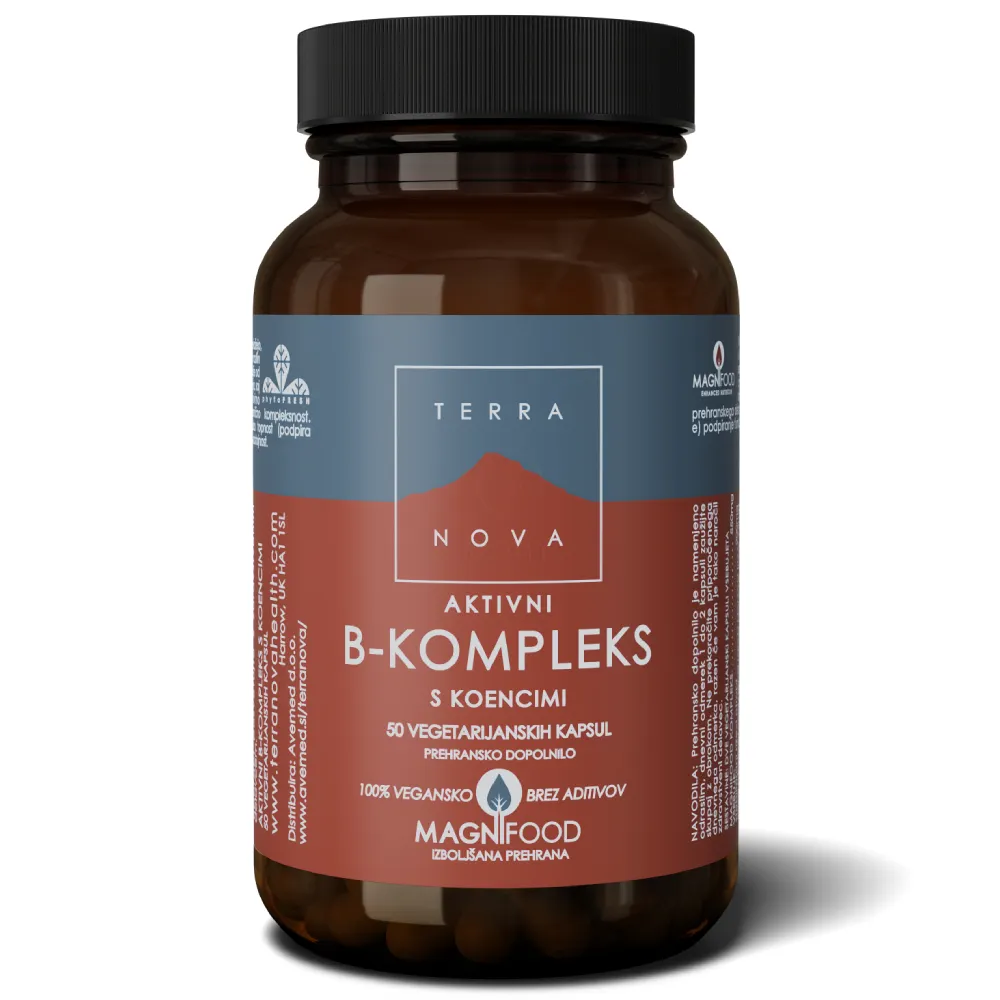 Terranova Aktivni B-Kompleks s koencimi, kapsule (50 kapsul)
