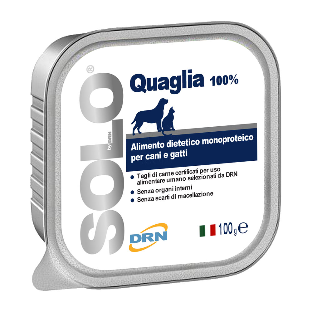 Solo Quaglia, monoproteinska dieta za pse in mačke - Prepelica (100 g) 