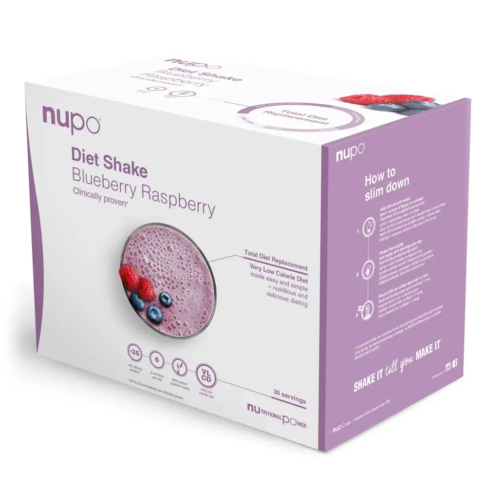Nupo Dietni Shake, Borovnica in Malina (12 x 32 g)