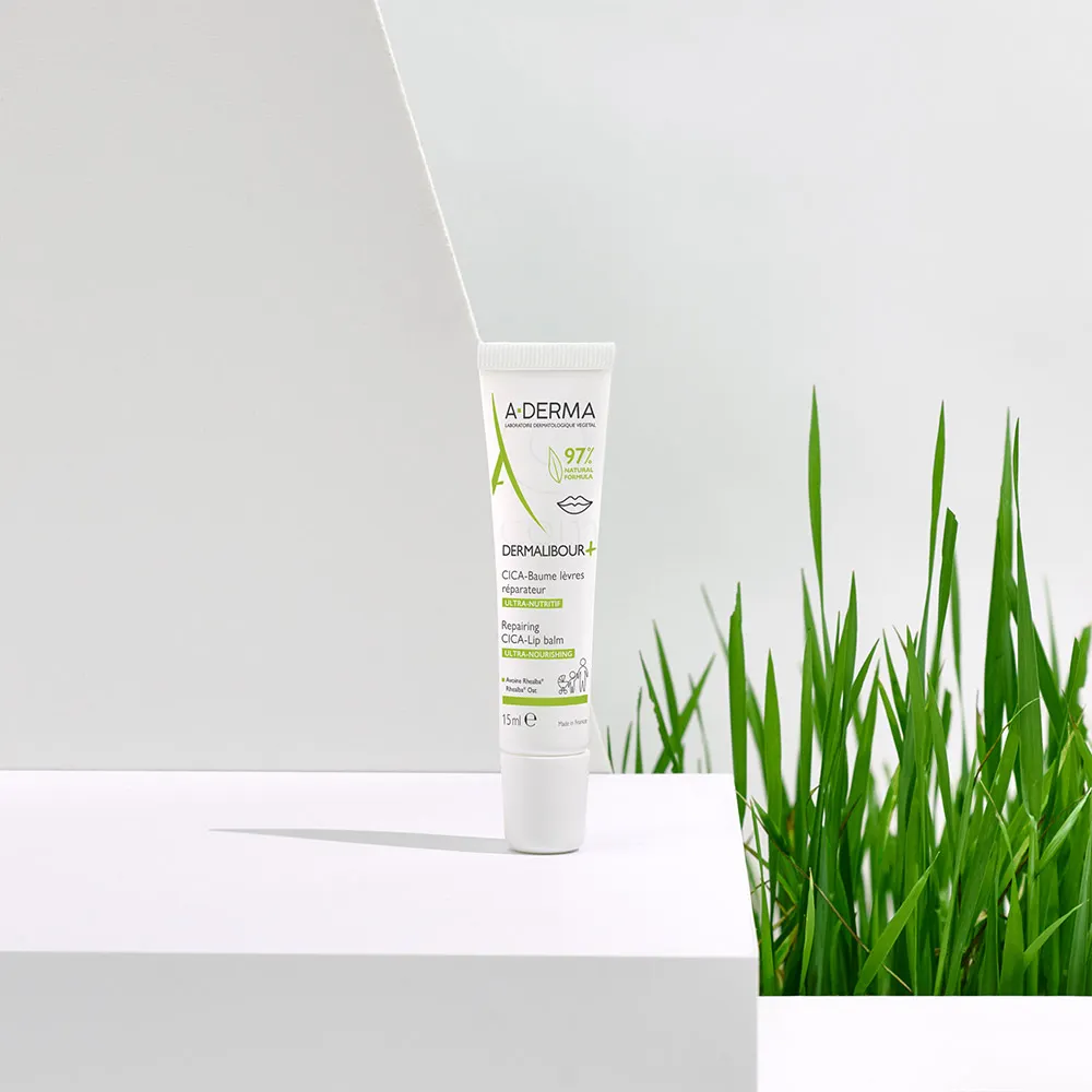 A-Derma Dermalibour+, obnavljajoči cica balzam za ustnice (15 ml)