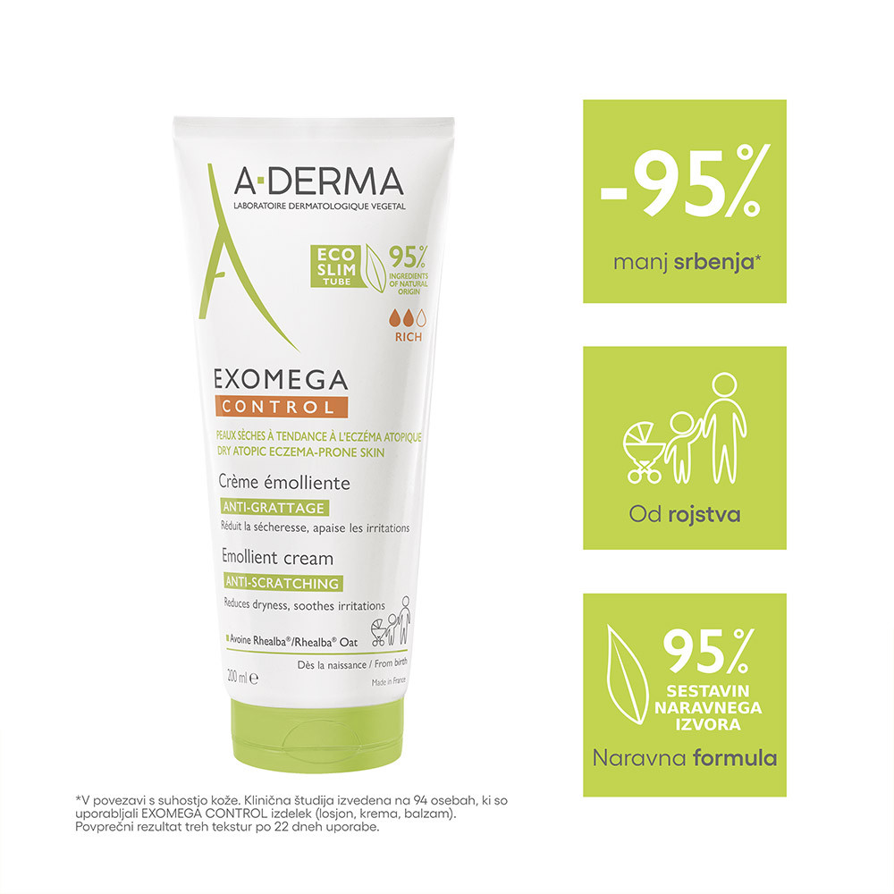 A-Derma Exomega Control, emolientna krema (200 ml)