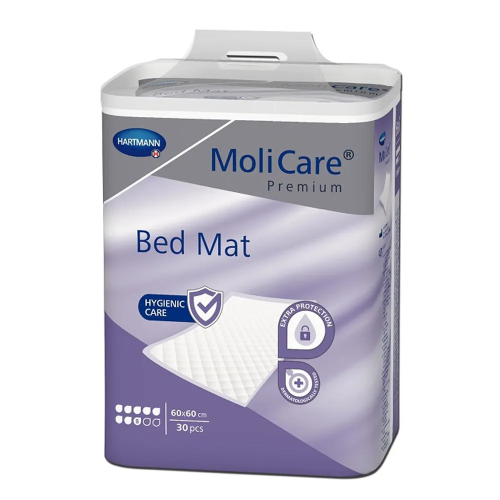 MoliCare Premium Bed Mat, vpojna posteljna podloga - 8 kapljic - 60 x 60 cm (30 podlog)